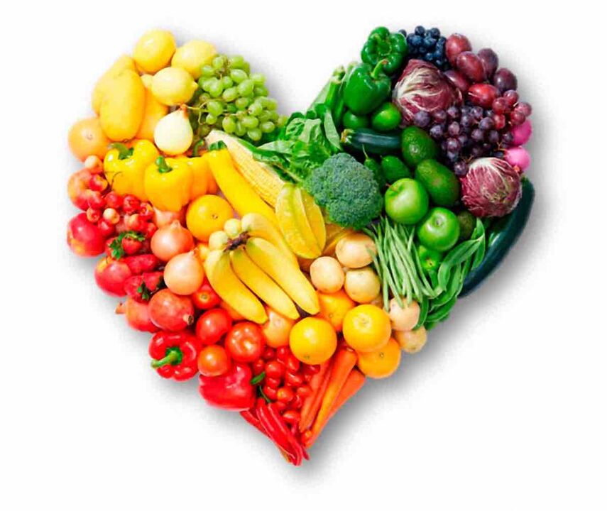 Een verscheidenheid aan groenten en fruit voor het favoriete dieet